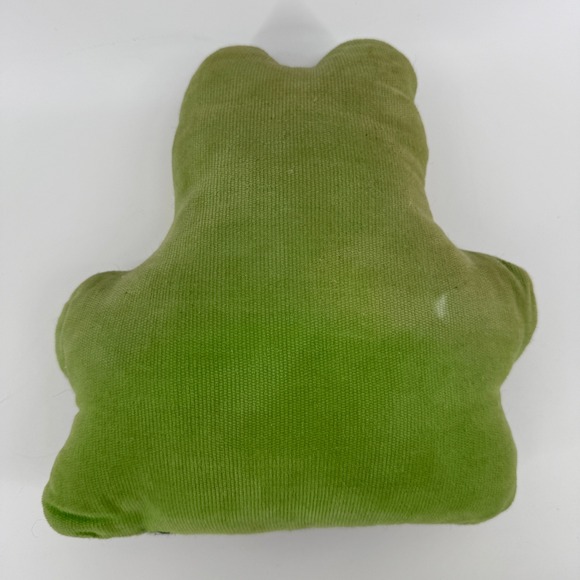 Vintage 1976 Handmade Needlepoint Frog Pillow 11x11 Signed FN 76 Velveteen Back - Picture 4 of 9